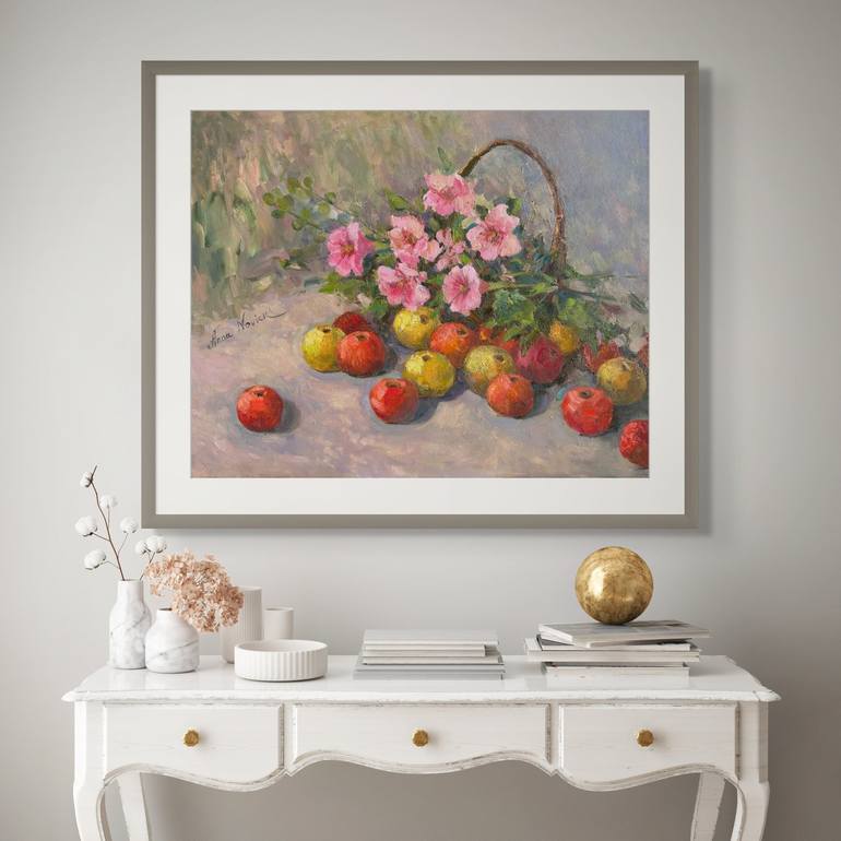 Original Impressionism Still Life Painting by Anna Novick