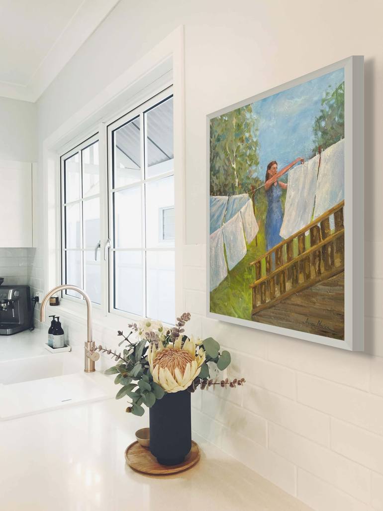 Original Impressionism Women Painting by Anna Novick