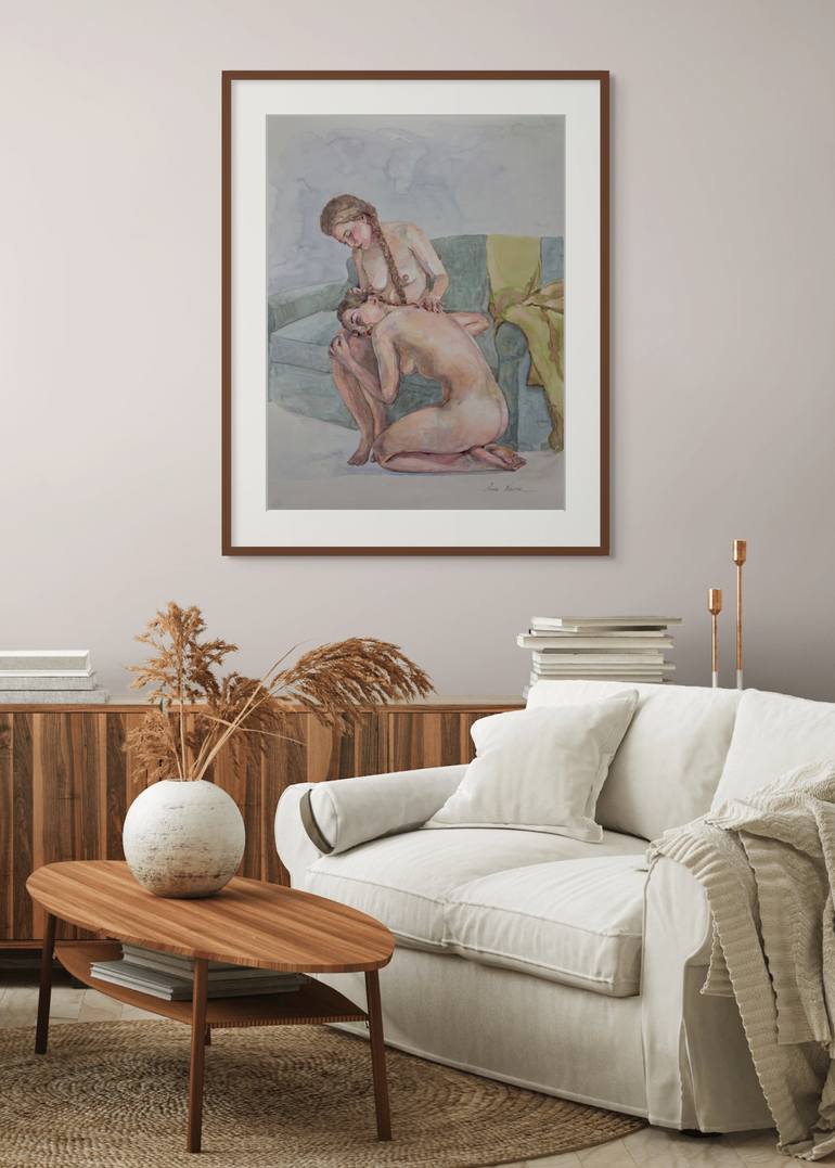 Original Contemporary Nude Painting by Anna Novick