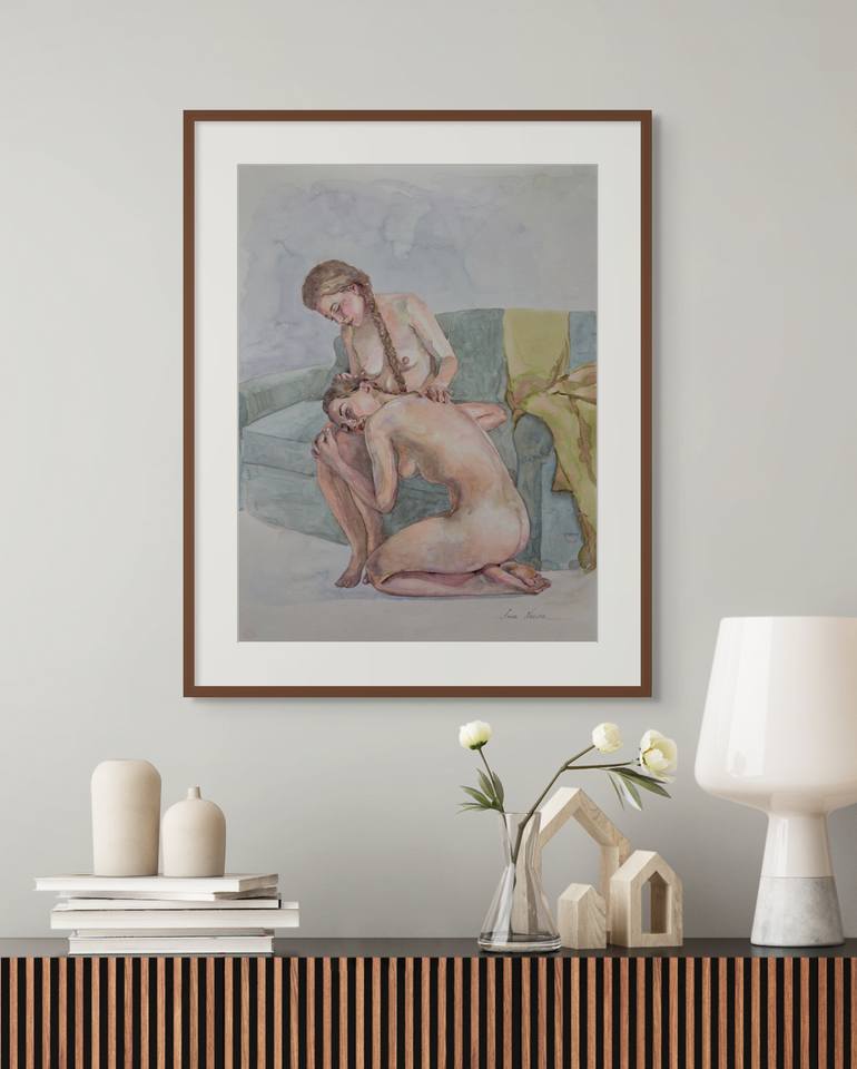 Original Contemporary Nude Painting by Anna Novick
