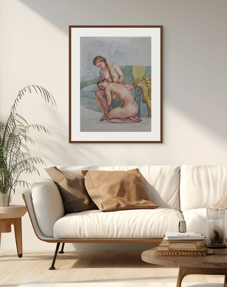 Original Contemporary Nude Painting by Anna Novick