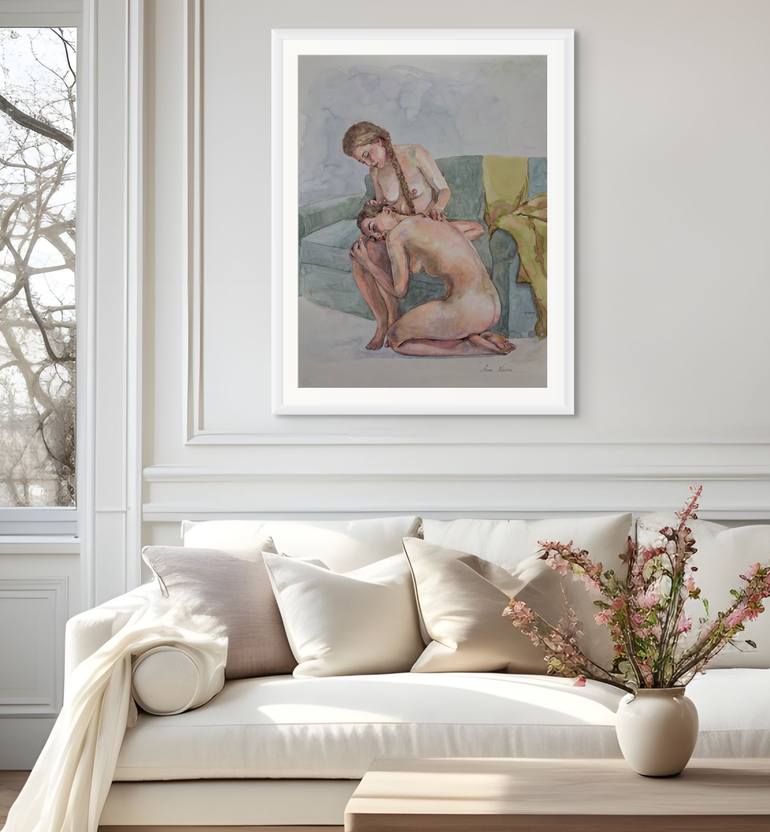 Original Contemporary Nude Painting by Anna Novick