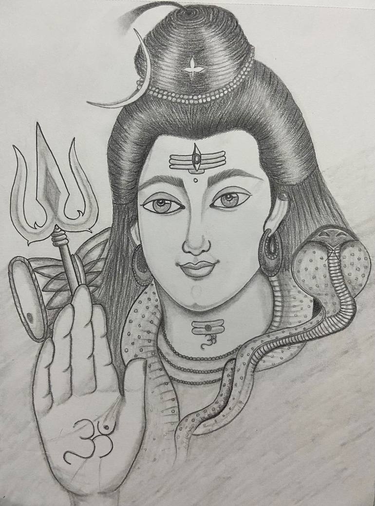 Lord Shiva, pencil sketch Drawing by Bhagyashree Sagar Saatchi Art