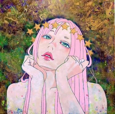 Original Pop Art Women Paintings by Tomoe Higashi