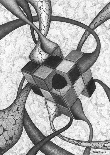 Print of Art Deco Geometric Drawings by Petro Hrytsiuk