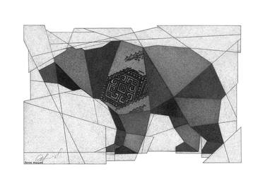 Original Surrealism Geometric Drawings by Petro Hrytsiuk