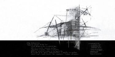 Original Abstract Architecture Mixed Media by Dimitrios Manios