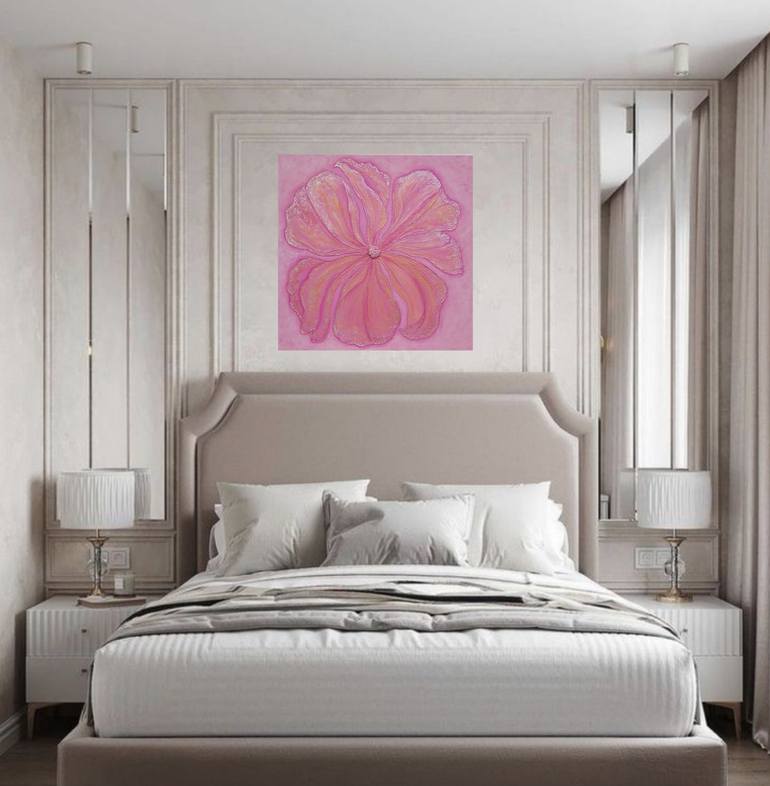 Original Abstract Floral Painting by Vera Udalova