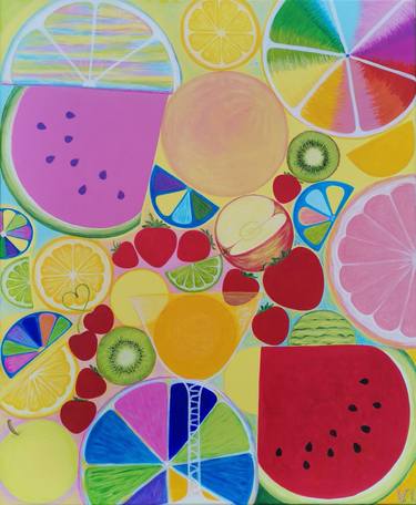 Original Abstract Food & Drink Paintings by Vera Udalova