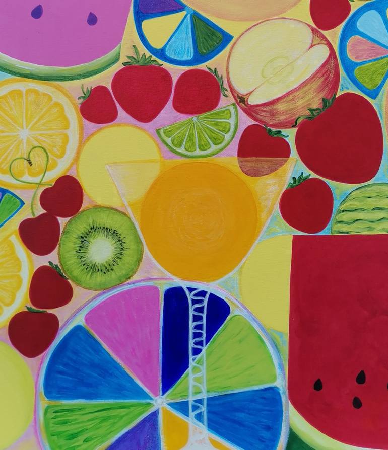 Original Abstract Food & Drink Painting by Vera Udalova