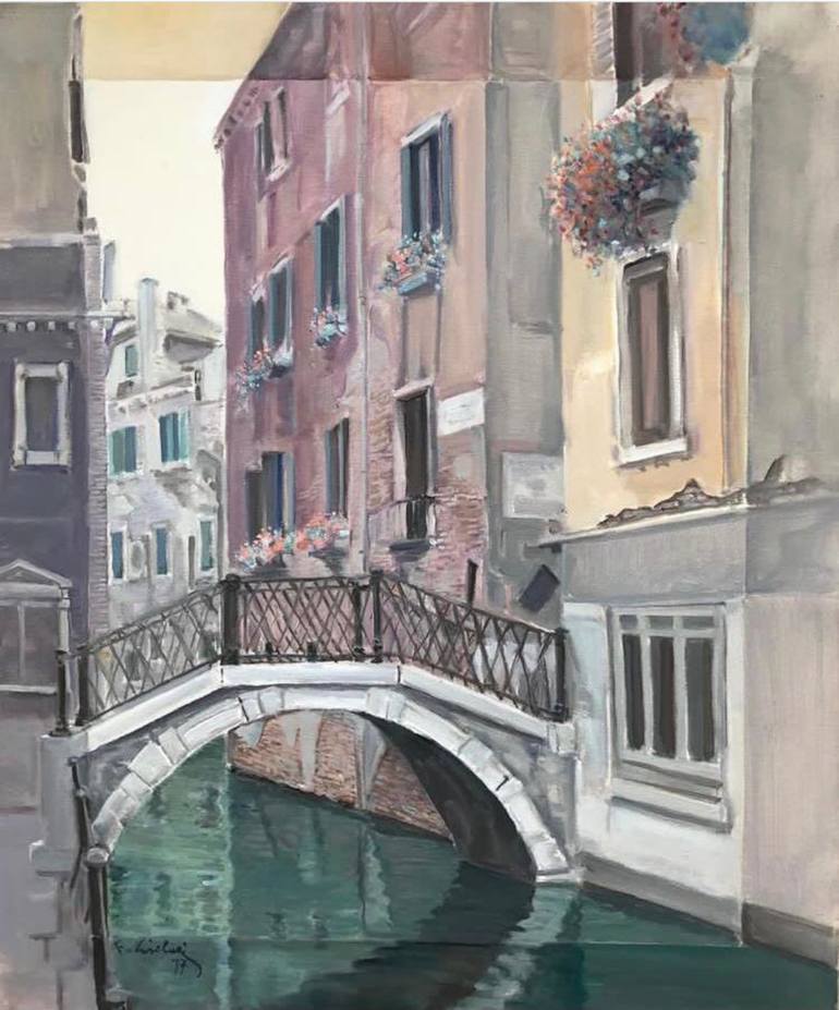 Original Figurative Cities Painting by Francesco Siclari