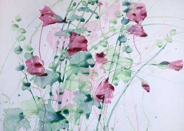 Print of Abstract Floral Paintings by Jitka Anlaufova