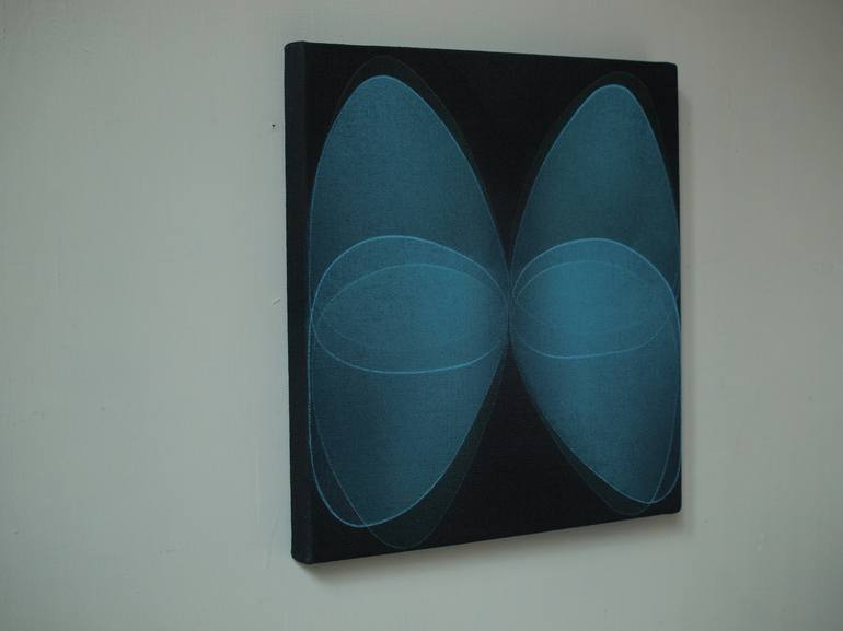 Original Abstract Geometric Painting by Jitka Anlaufova