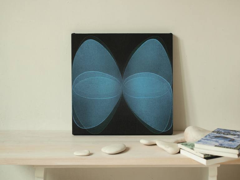 Original Abstract Geometric Painting by Jitka Anlaufova