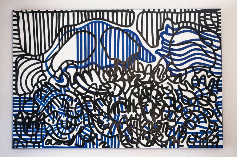 Original Abstract Expressionism Abstract Painting by Sandmann Corte Real