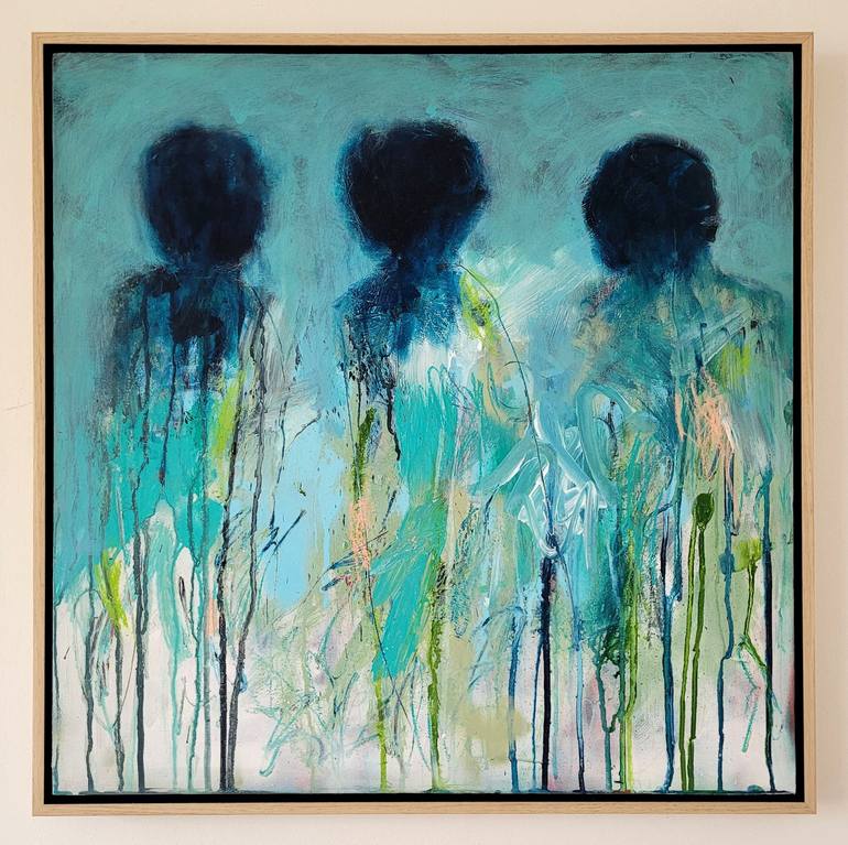 Original Abstract People Painting by Corrina Rothwell