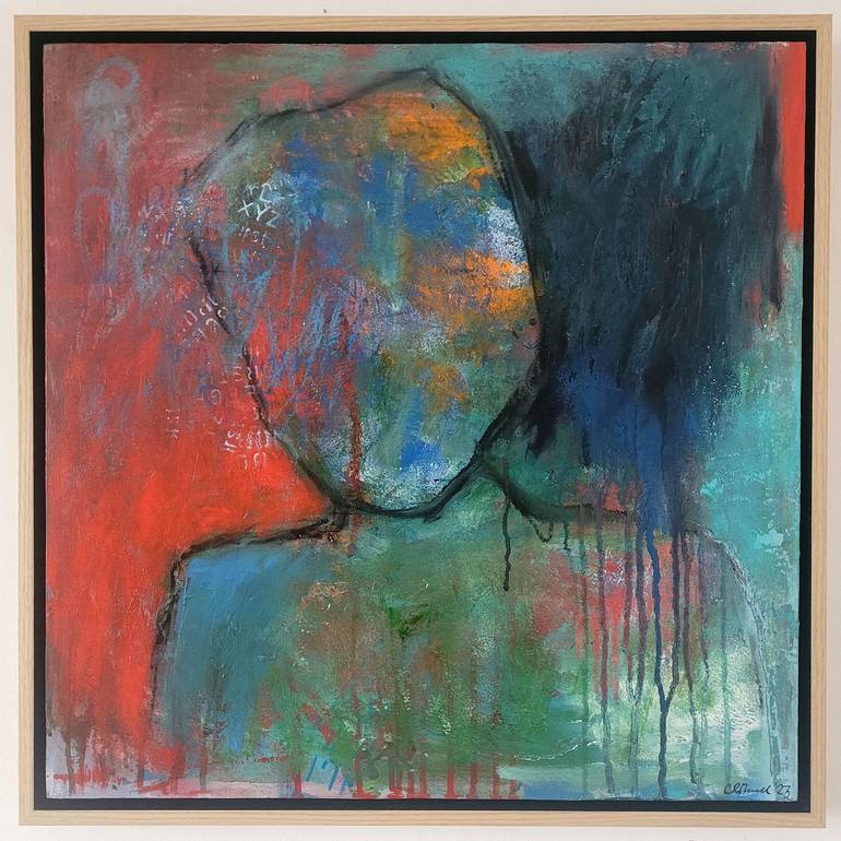 Original Abstract Portrait Painting by Corrina Rothwell