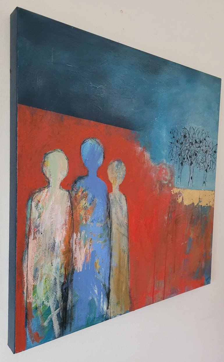 Original Abstract People Painting by Corrina Rothwell