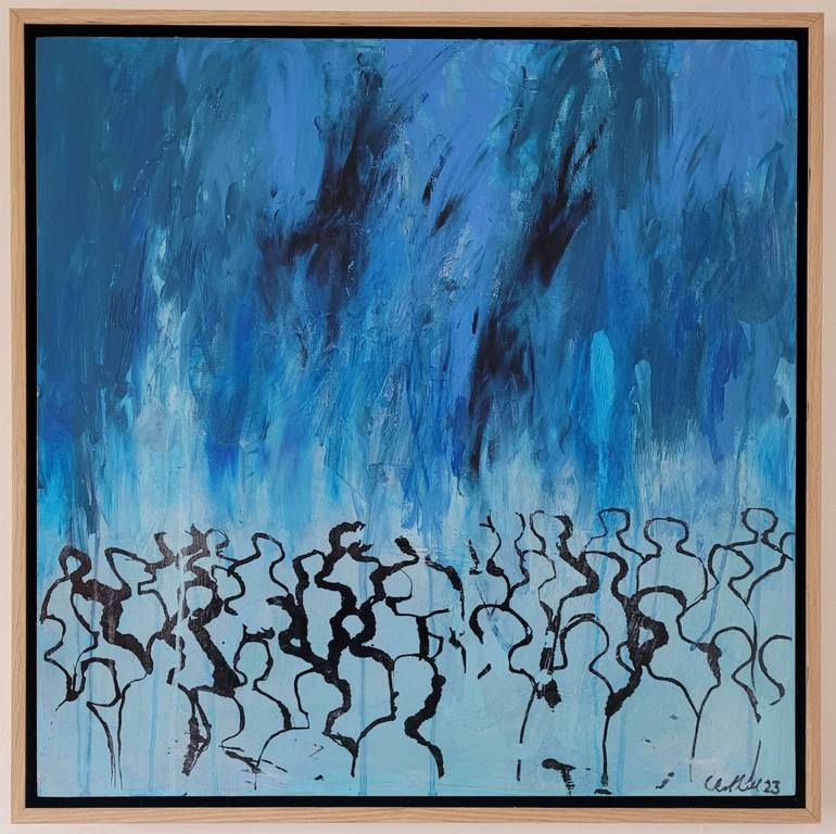 Original Abstract People Painting by Corrina Rothwell