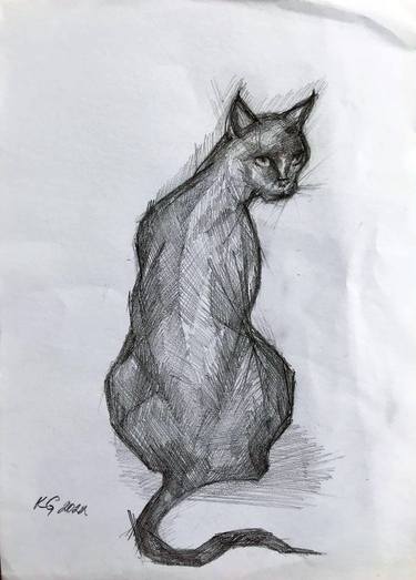 Original Minimalism Animal Drawings by Kseniia Glazz