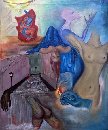 Original Surrealism Women Paintings by Kseniia Glazz