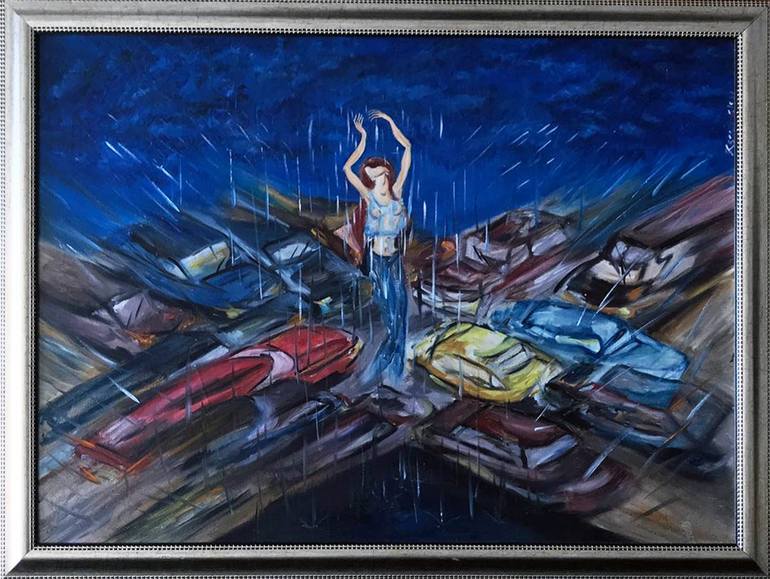 Original Car Painting by Kseniia Glazz