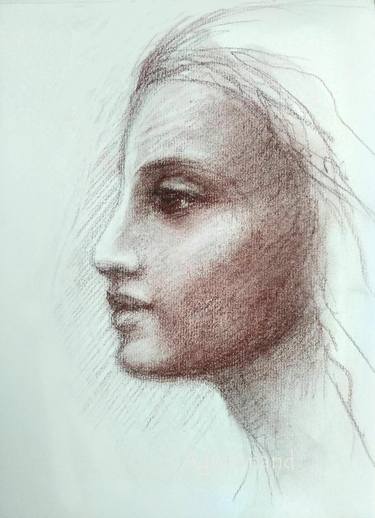 Original Figurative Portrait Drawing by Argentia 
