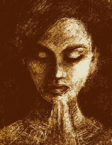 "Prayer" - Portrait of a Meditating Woman thumb