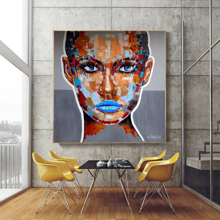 Original Abstract People Painting by Wojciech BąBski