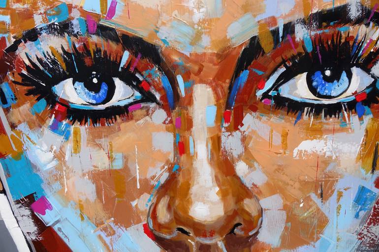 Original Abstract People Painting by Wojciech BąBski