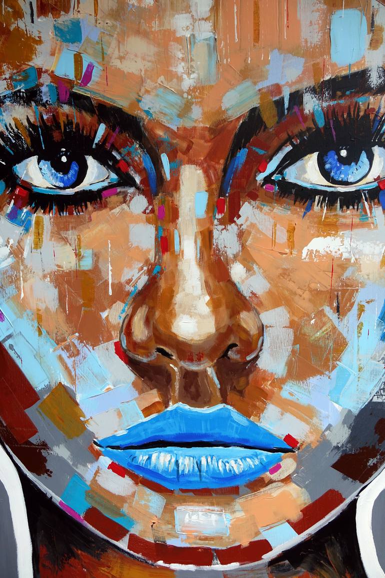 Original Abstract People Painting by Wojciech BąBski
