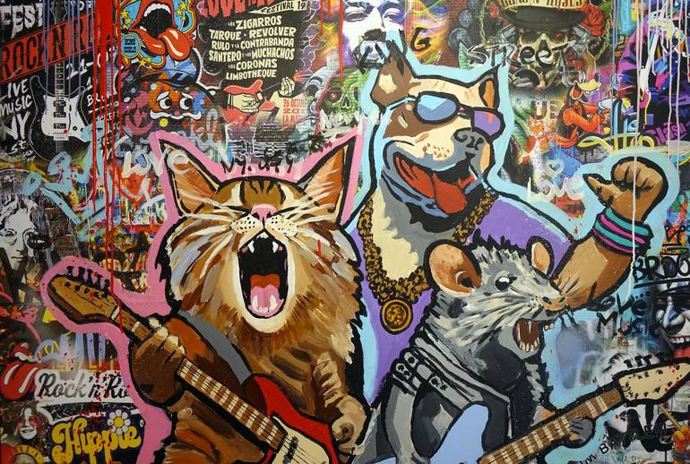 Original Street Art Animal Painting by Wojciech Bąbski