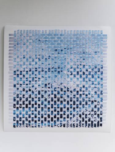 Saatchi Art Artist Jamie Grill Atlas; Collage, “Water and Clouds Expanse, woven photo collage” #art