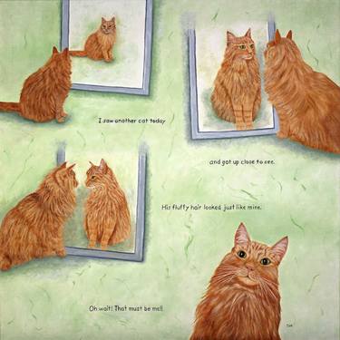 Original Cats Paintings by Karen Zuk Rosenblatt