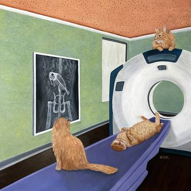 Print of Fine Art Cats Paintings by Karen Zuk Rosenblatt