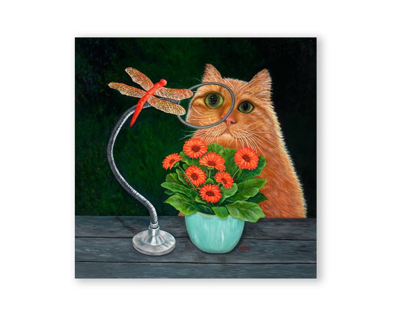 Original Other Cats Painting by Karen Zuk Rosenblatt