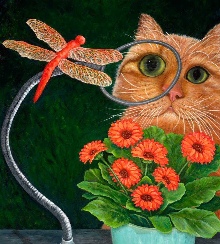 Original Other Cats Painting by Karen Zuk Rosenblatt