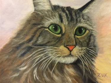 Print of Realism Cats Paintings by Karen Zuk Rosenblatt