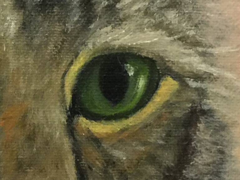 Original Contemporary Cats Painting by Karen Zuk Rosenblatt