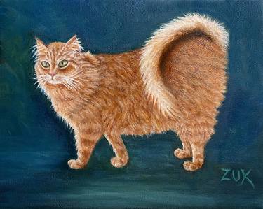 Original Contemporary Cats Paintings by Karen Zuk Rosenblatt