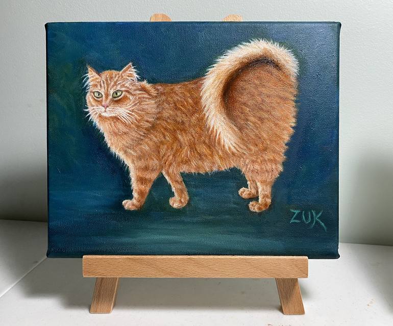 Original Contemporary Cats Painting by Karen Zuk Rosenblatt