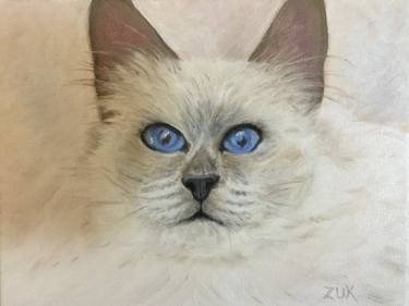 Original Realism Cats Paintings by Karen Zuk Rosenblatt