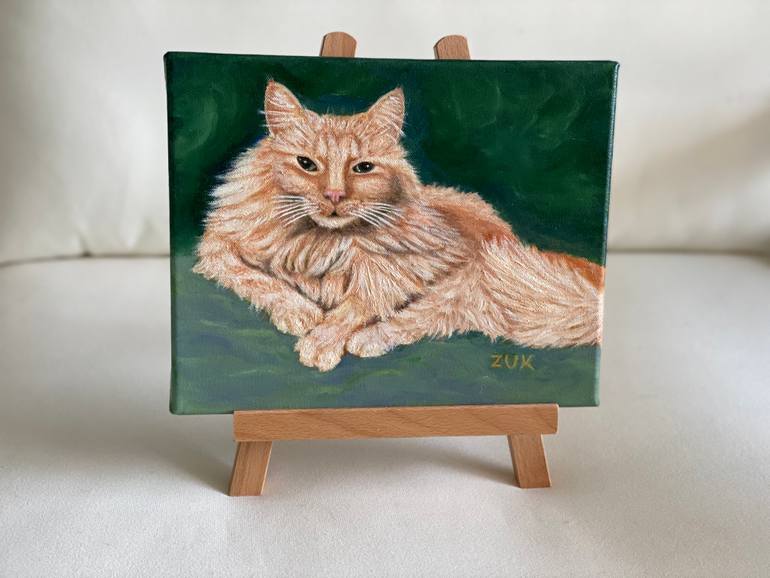 Original Cats Painting by Karen Zuk Rosenblatt