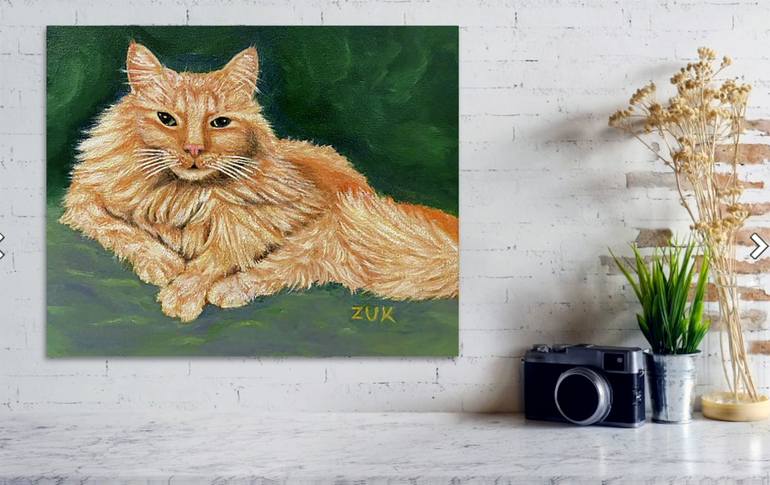 Original Cats Painting by Karen Zuk Rosenblatt