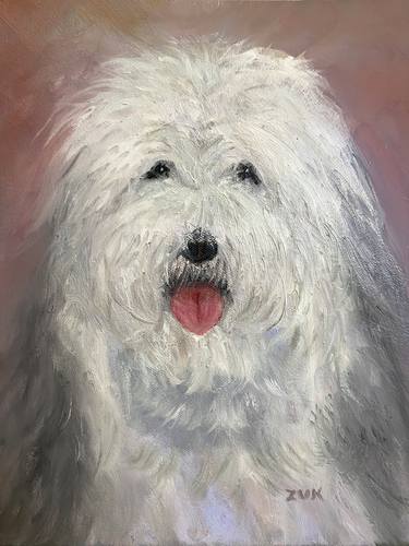 Original Fine Art Dogs Paintings by Karen Zuk Rosenblatt