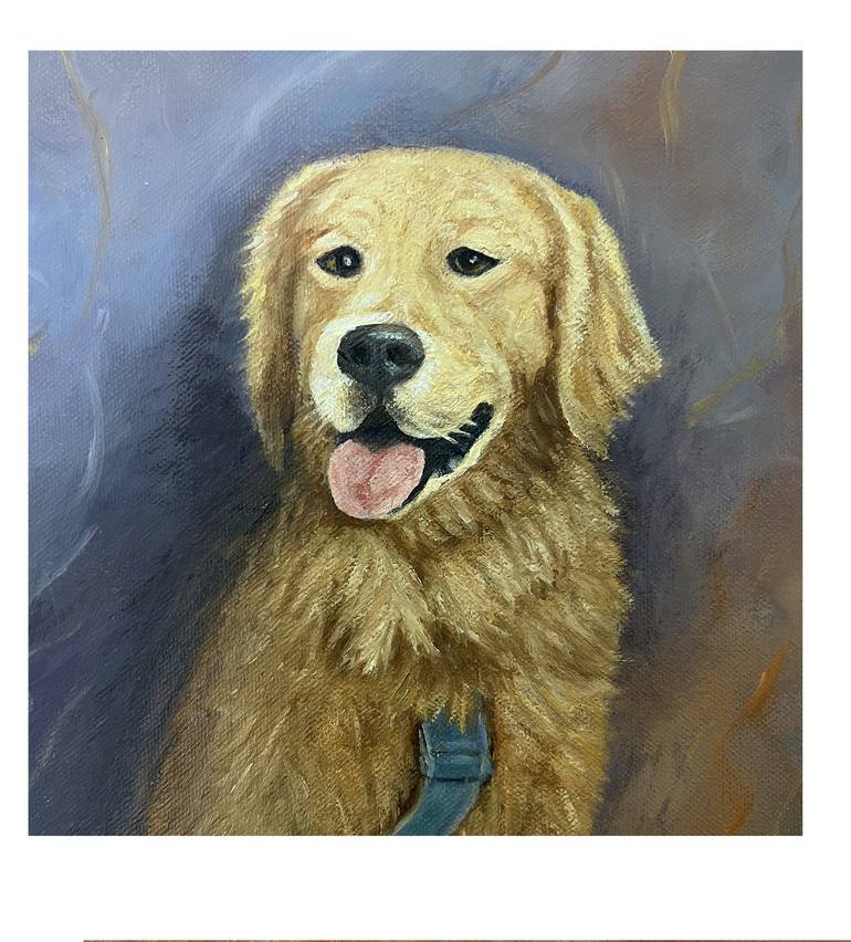 Original Fine Art Dogs Painting by Karen Zuk Rosenblatt