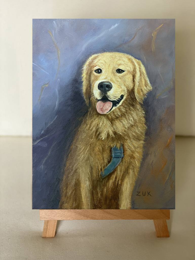 Original Fine Art Dogs Painting by Karen Zuk Rosenblatt