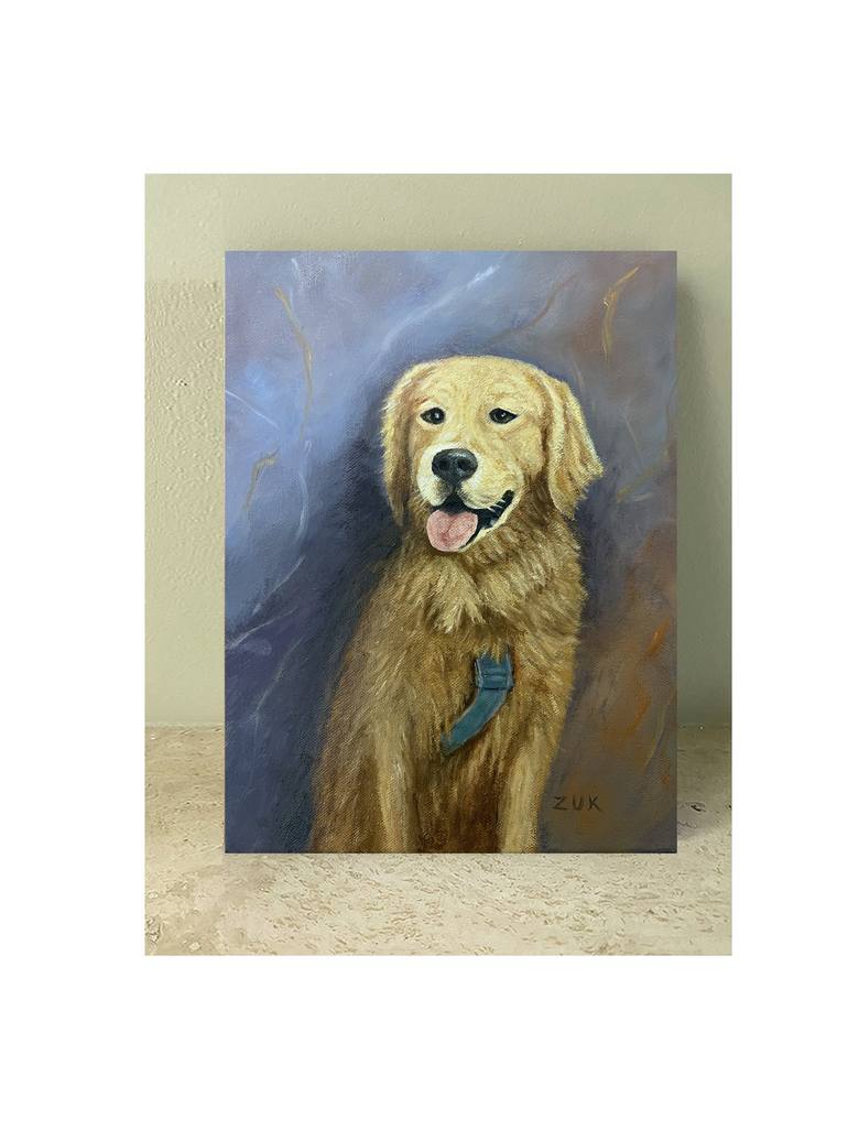 Original Fine Art Dogs Painting by Karen Zuk Rosenblatt