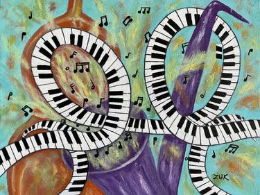 Original Music Paintings by Karen Zuk Rosenblatt