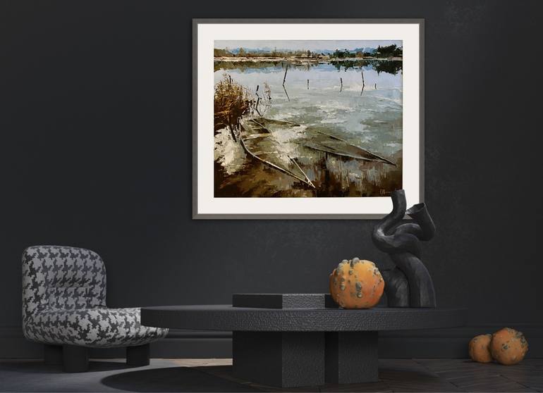 Original Expressionism Seascape Painting by Elena Mashajeva-Agraphiotis